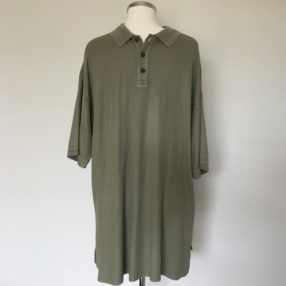 Tommy Bahama Silk/Cotton Short sleeve Polo - Sz L